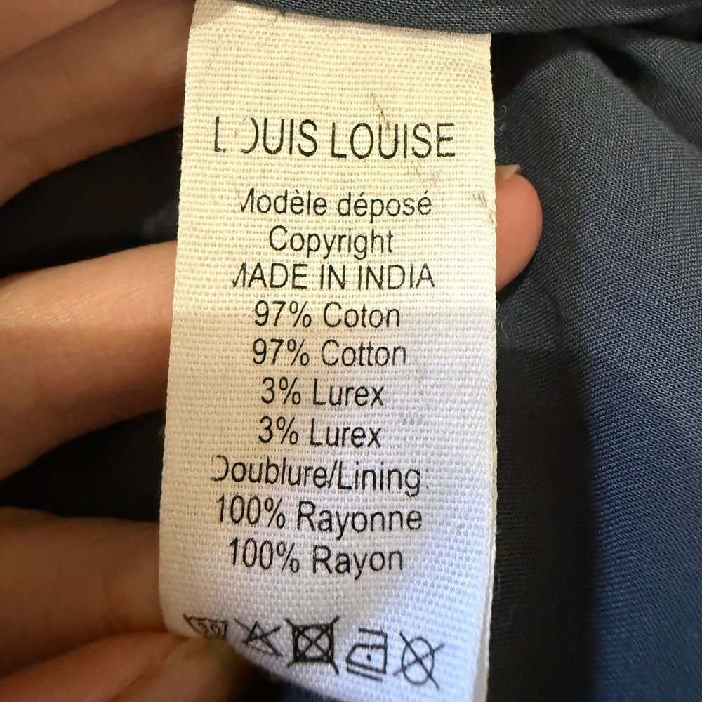 Louis Louise Paris Blue Floral Paisley Maxi‎ Dress Medium French Prairie Peasant - Picture 11 of 11